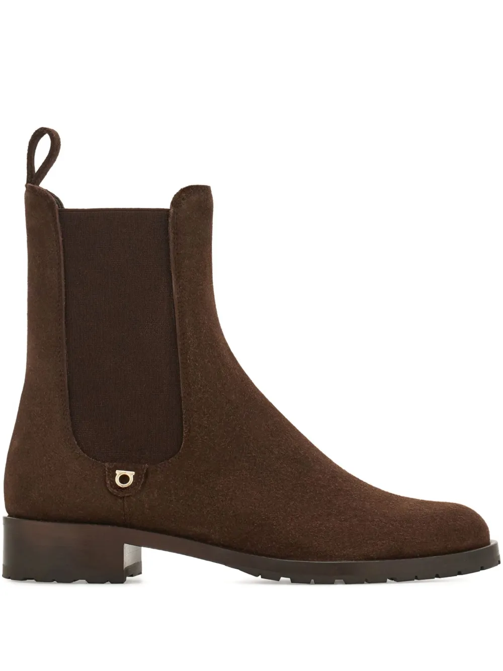 Ботинки с декором Gancini Ferragamo, коричневый