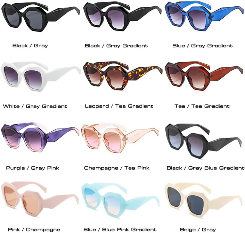 

Ретро-солнцезащитные очки большого размера неправильной формы для женщин, модные очки с эффектом градиента UV400 для мужчин HVTVTLA, Leopard Tea Gradient