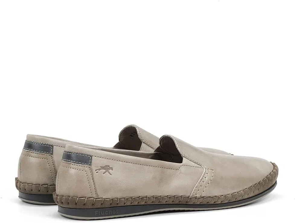 Туфли Fluchos | Men's Shoes | Bahamas 8264 Surf Oceano | Shoe Made of Cowhide First Quality | Elastic Closure | Rubber Block, Beige — фото 4
