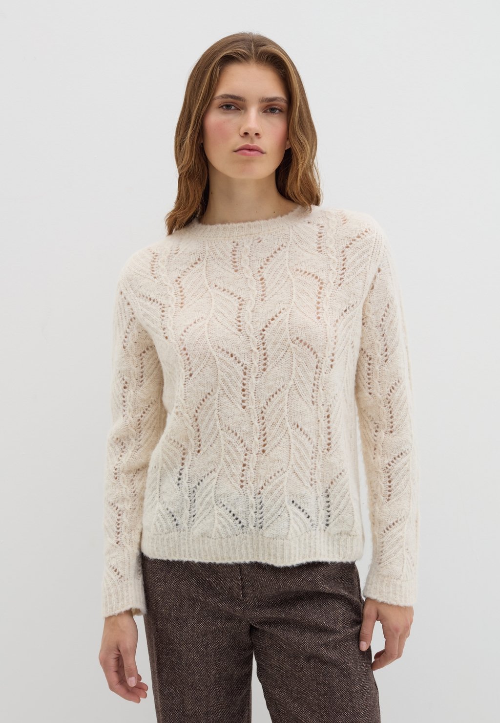 

Джемпер WITH OPENWORK MOTIF Stefanel, бежевый