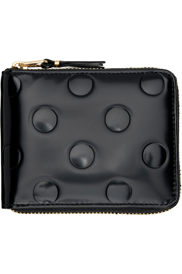 

Кошелёк из тиснёной кожи в линейку точек Comme Des Garçons Wallets, черный
