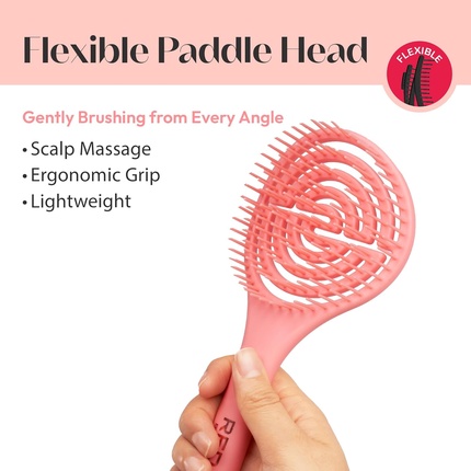 Расческа для распутывания волос Dry Vent Detangling Brush - Amaze Detangler Red By Kiss — фото 3