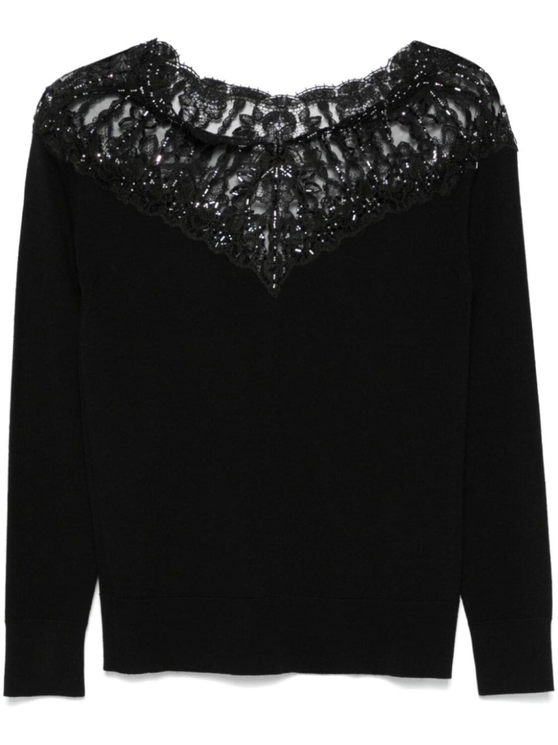 

Свитер с кристаллами Ermanno Scervino, черный