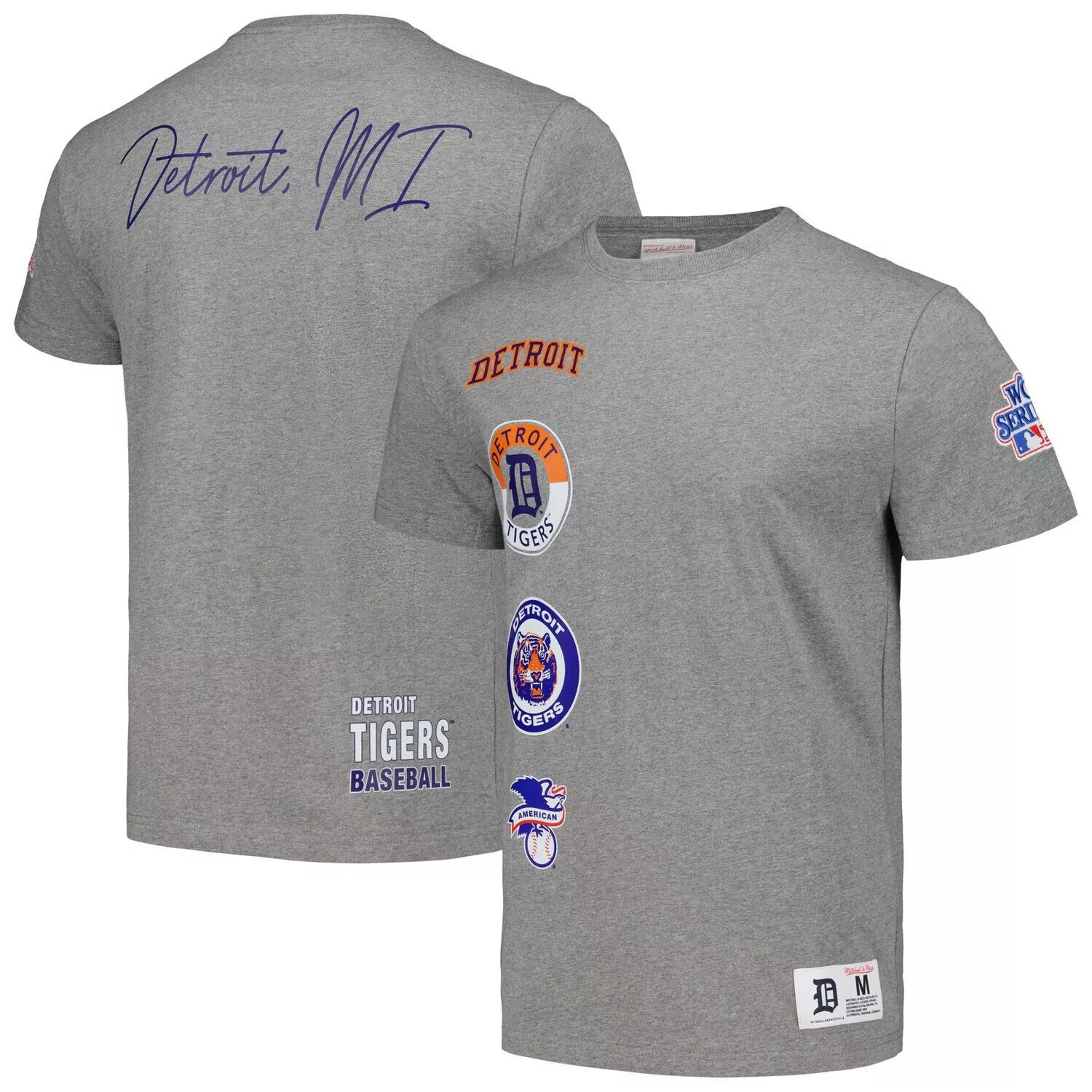 

Мужская футболка Mitchell & Ness Heather Grey Detroit Tigers Cooperstown Collection City Collection