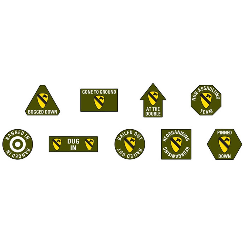 

Аксессуары Battlefront Miniatures Flames of War: Vietnam - 1st Cavalry Division (Airmobile) Token Set