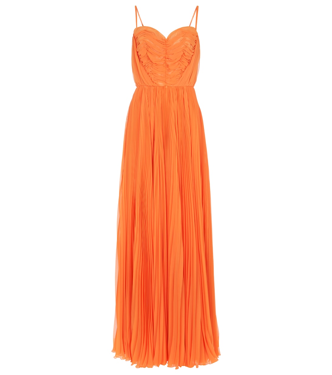 

Платье из плиссированного шифона Dolce&Gabbana, Arancio Brillante