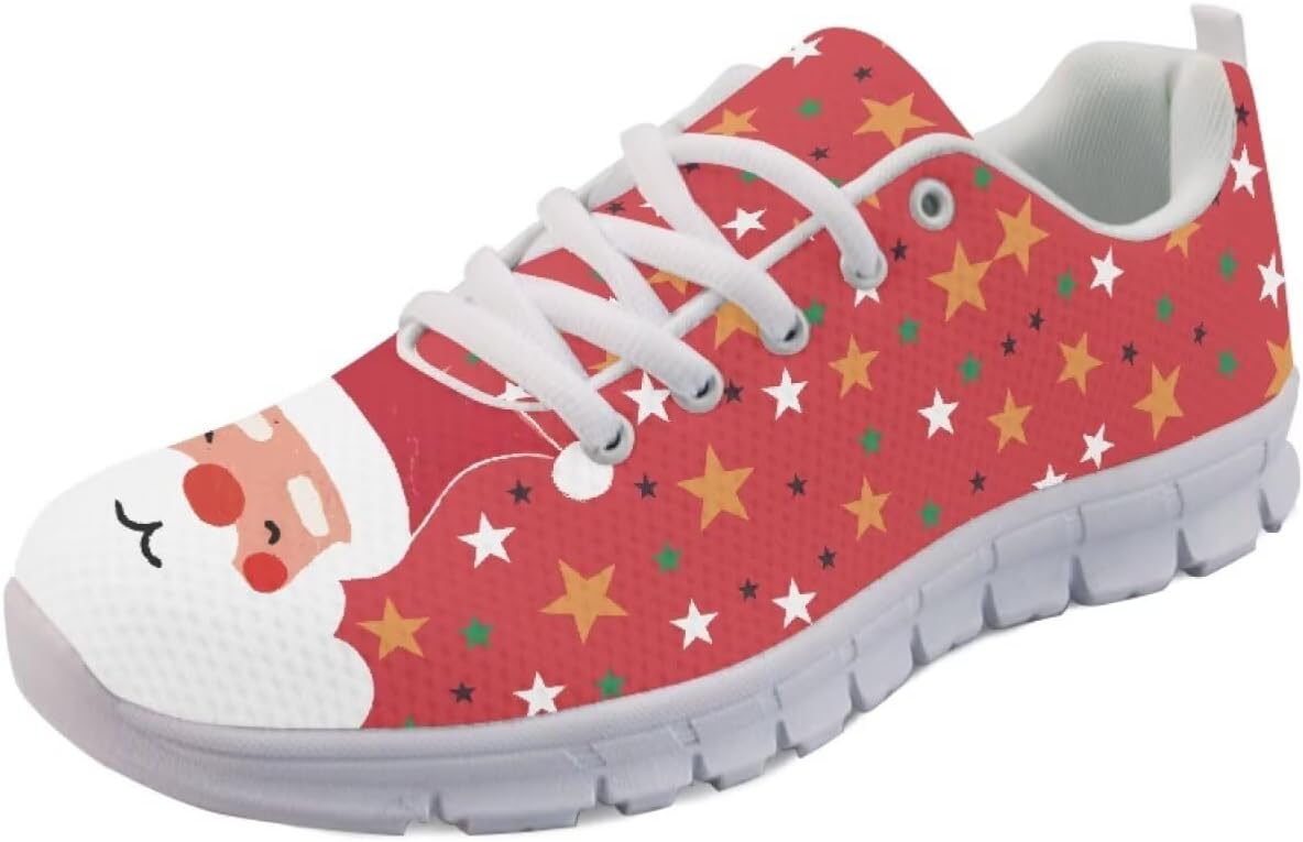 

Кроссовки Forchrinse Daisy унисекс для бега, спортивные кеды для мужчин и женщин, дышащие спортивные кроссовки, Santa Claus