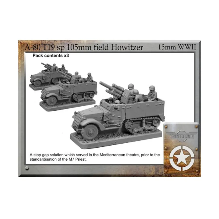 

105-мм полевая гаубица Т-19 СП, WWII Miniatures - American Vehicles (15mm)