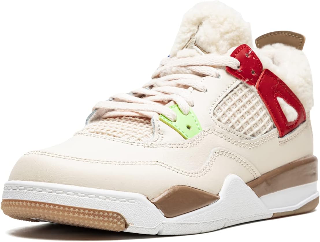 Кроссовки Nike Air Jordan 4 Retro для мальчиков, белый — фото 4