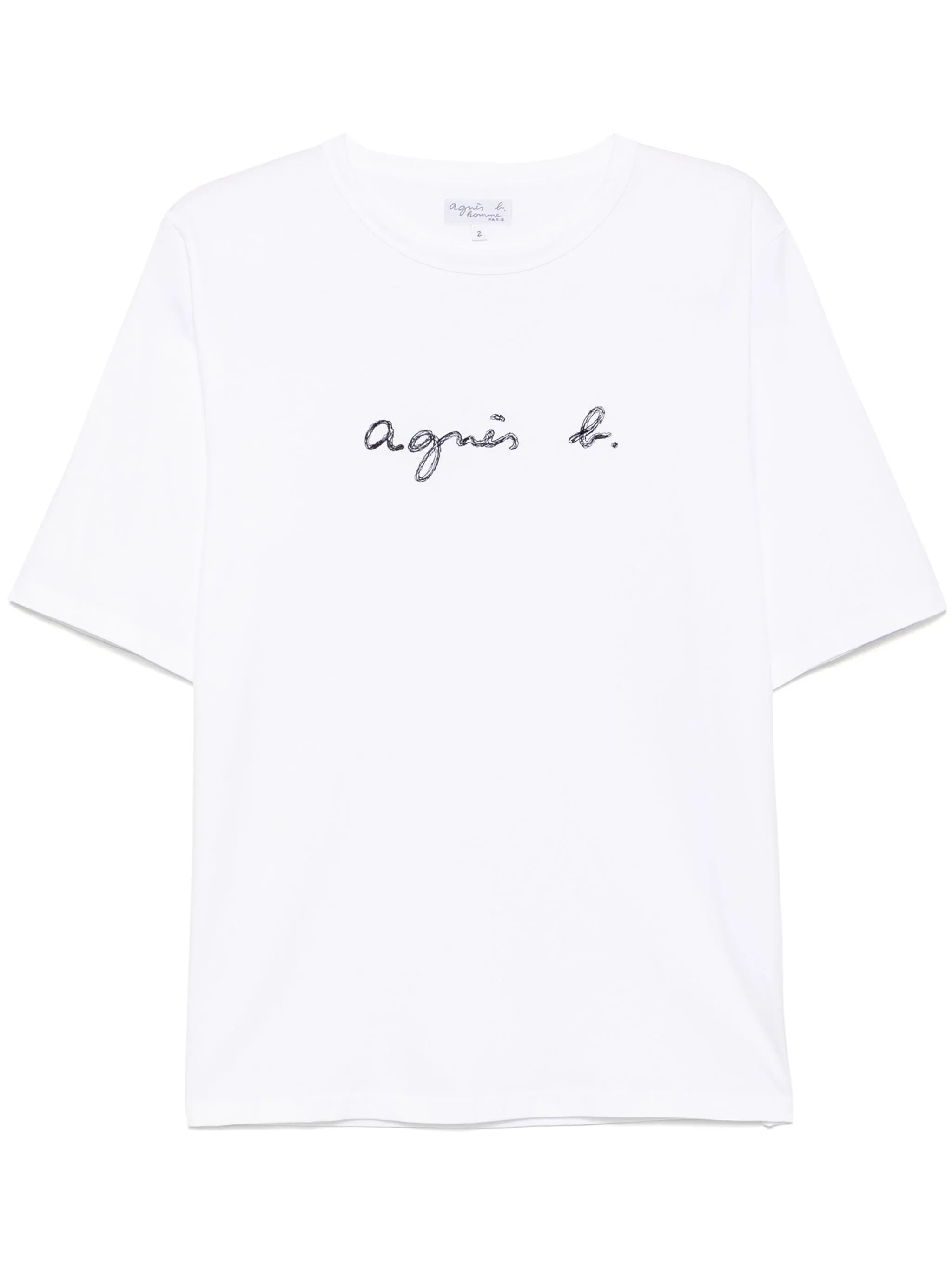 

Футболка с вышитым логотипом Agnès B., белый