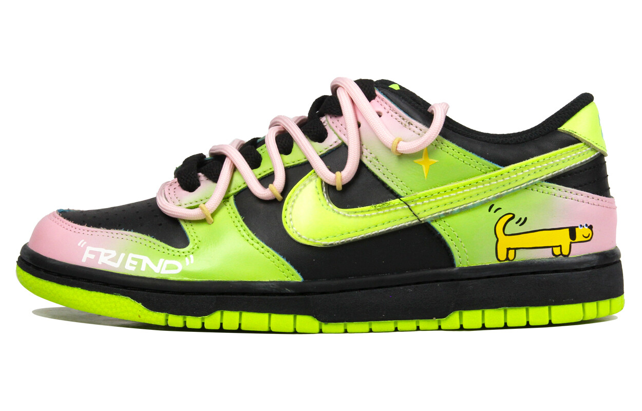 

Обувь для скейтбординга Dunk Kids для начальной школы Nike, розовый/зеленый