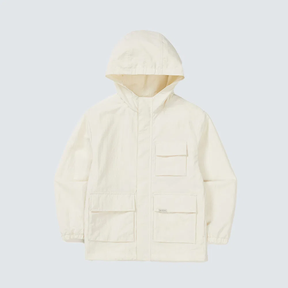 Детская ветровка Snowpeak Apparel Kids Campfield, цвет сливочного масла — фото 2