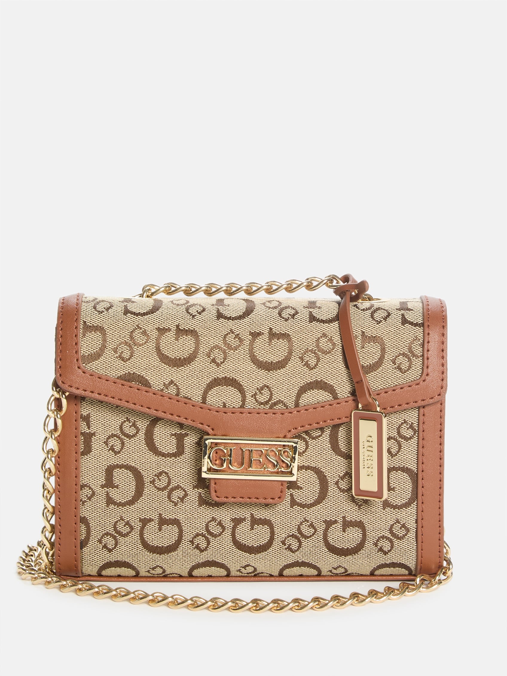 

Кошелек Sabrina на цепочке Guess Factory, коричневый