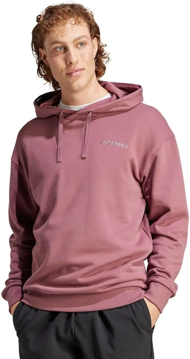 Adidas TERREX, Худи с логотипом Terrex - Мужская, малиновый