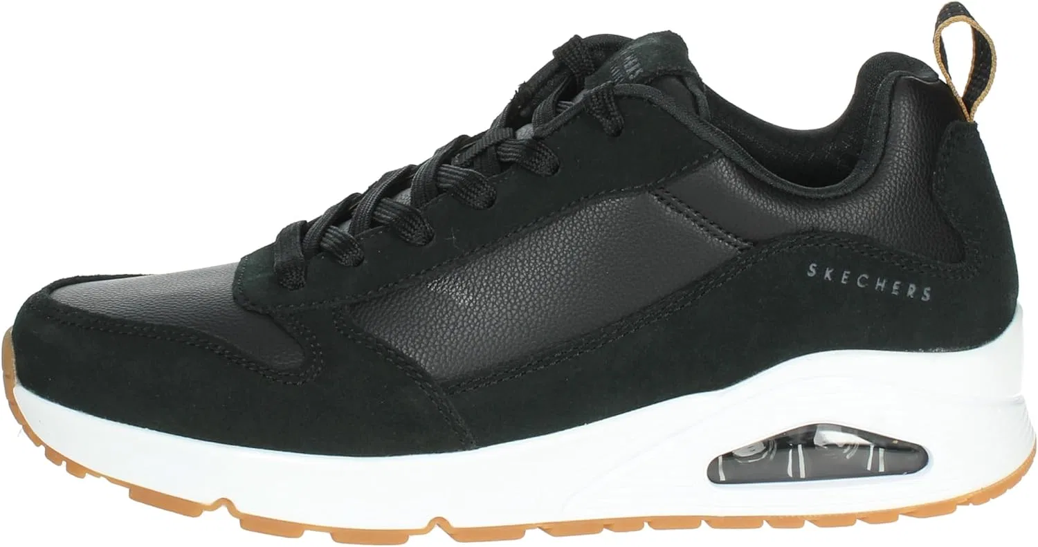 Мужские низкие кроссовки Skechers UNO Stacre, черные