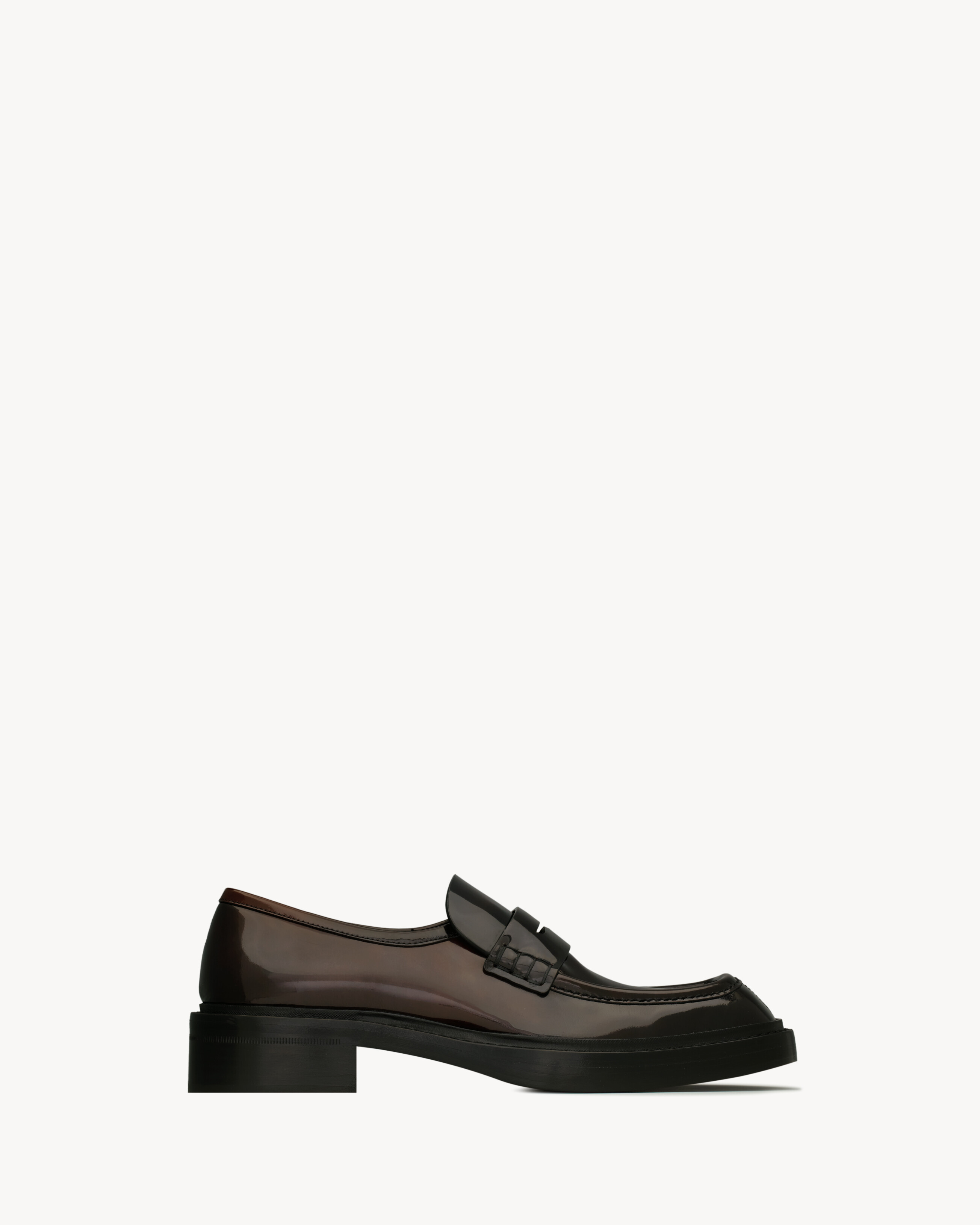 Лоферы HARVEY из лакированной кожи Saint Laurent, бордо