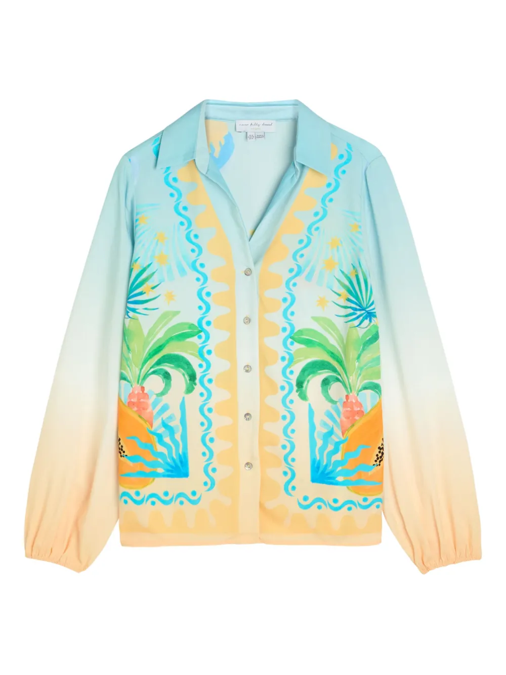 

Блузка Rio Miley с принтом Never Fully Dressed, синий