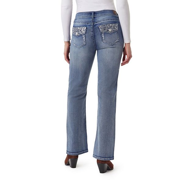 

Джинсы slim flare с низкой посадкой и стразами Wallflower, Jessa