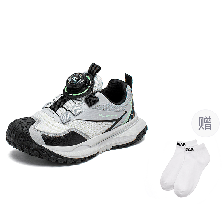 

HOBIBEAR Детские кроссовки с амортизацией, износостойкие, дышащие, низкие, серые, черные