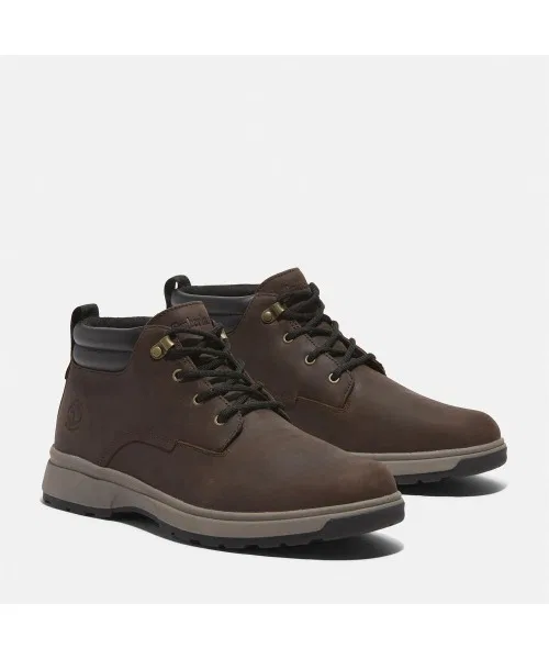 Ботинки чакка водонепроницаемые Timberland темно-коричневые — фото 3