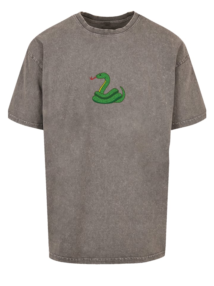 

Футболка emoji couture Oversize T-Shirt Snake sequins, серый