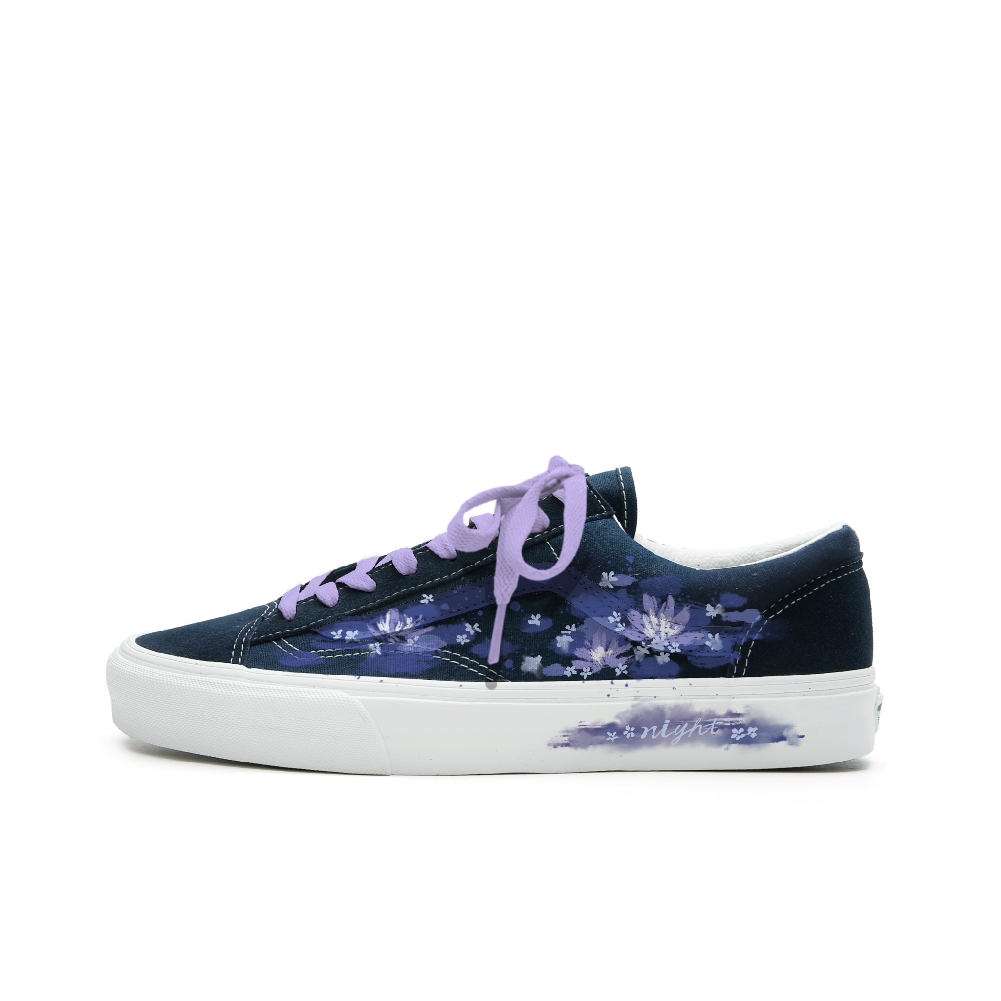 

Vans Стиль 36 устойчивые к истиранию низкие скейтерские кроссовки унисекс фиолетово-синие, цвет Purple Blue