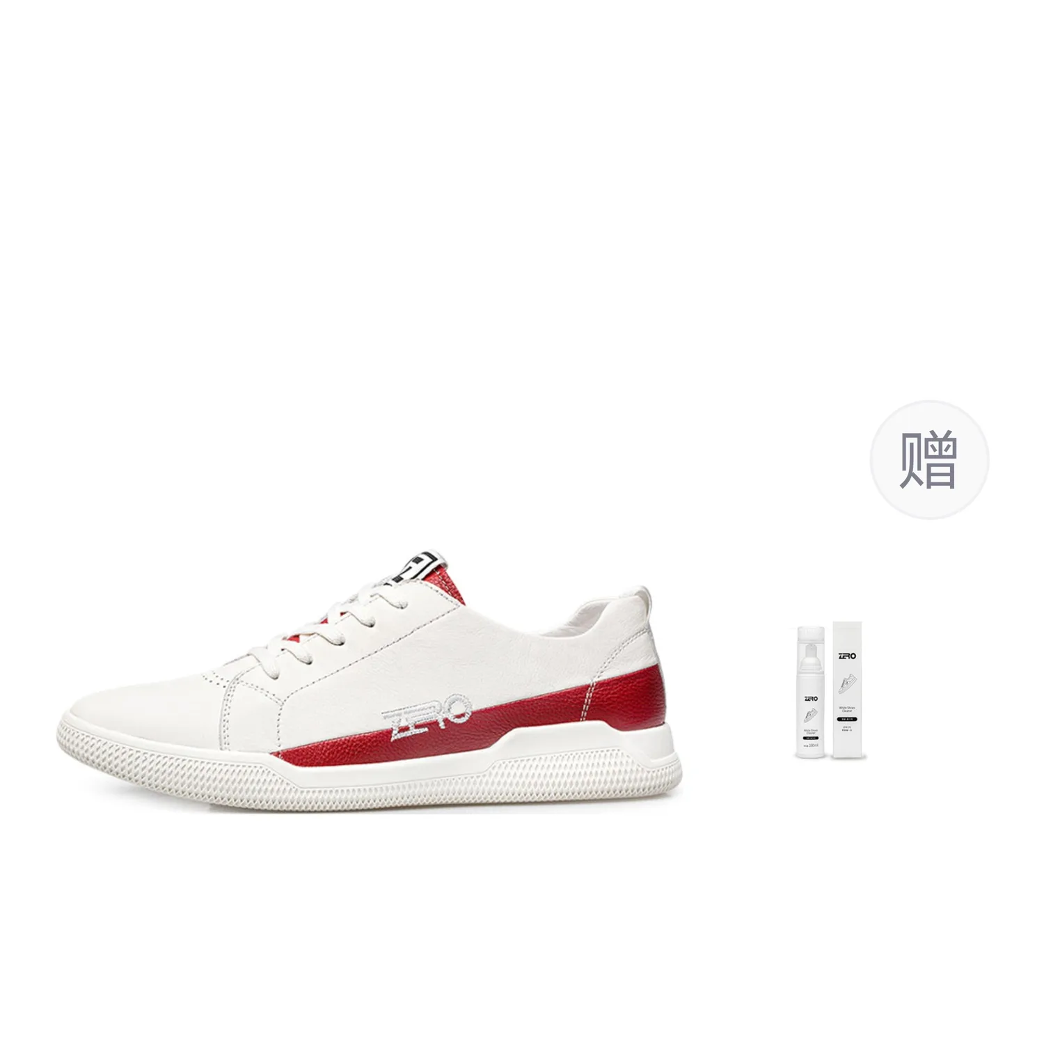 Стильные мужские скейтерские кеды low top ZRO, White Red (Subscribe to The Store and Contact Customer Service, Comes with Cleaner)