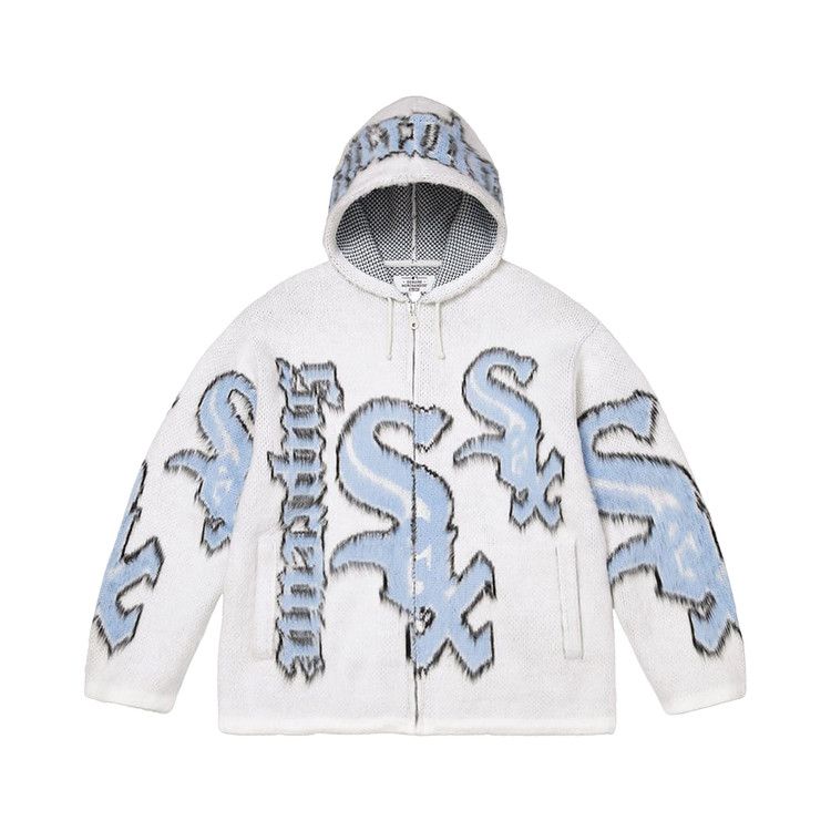 

Свитер Supreme x Chicago White Sox Zip Up Hooded Sweater, White