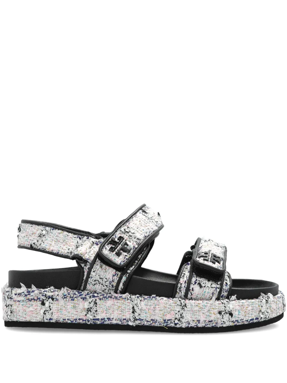 Босоножки с ремешками и логотипом Tory Burch, белый