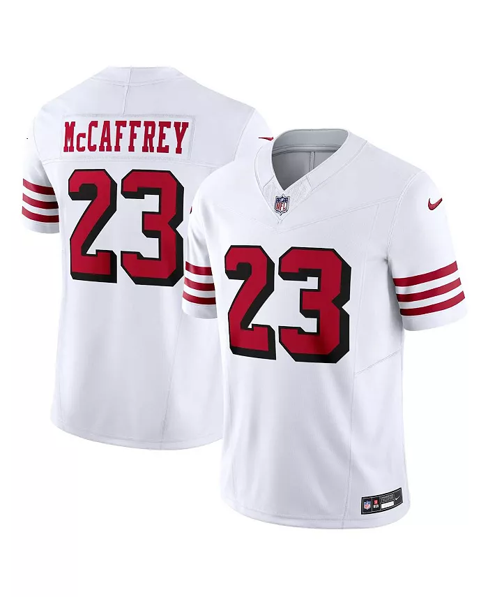 

Мужская альтернативная ограниченная джерси Christian McCaffrey San Francisco 49ers Vapor F.U.S.E Nike, белый