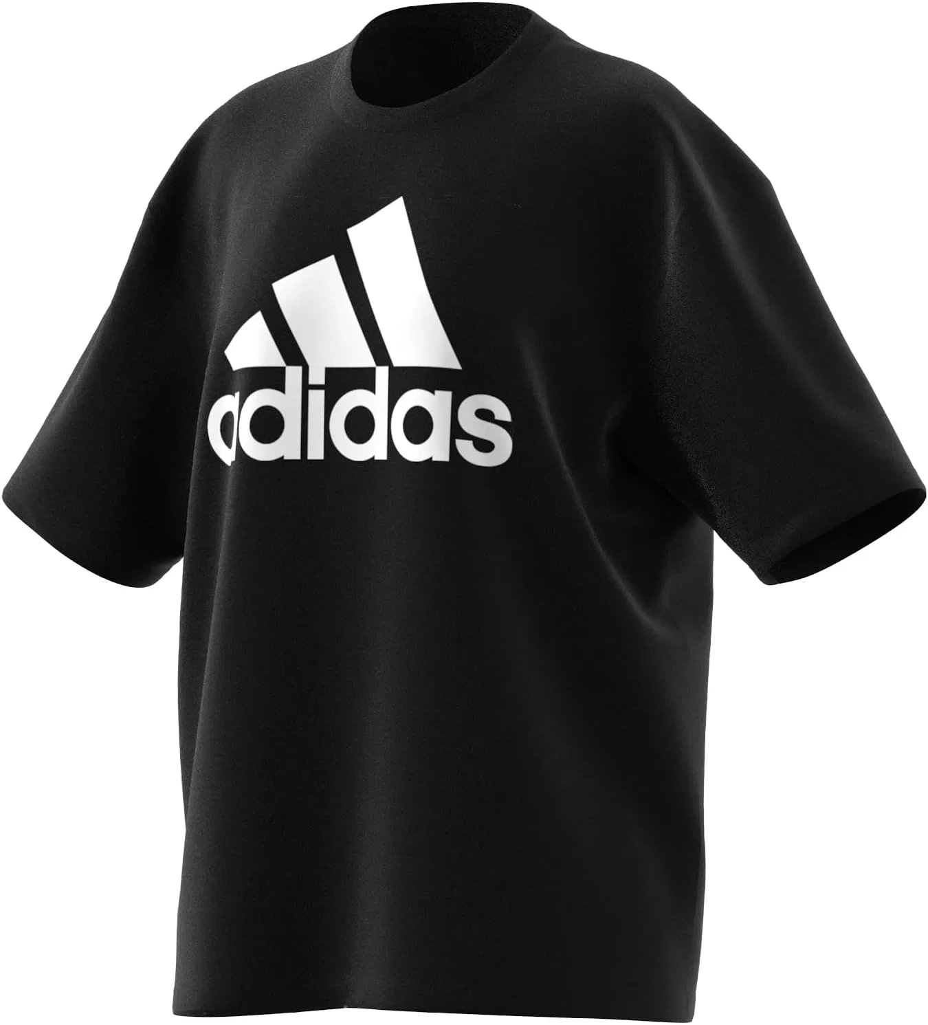 Футболка женская с логотипом adidas, черная/белая