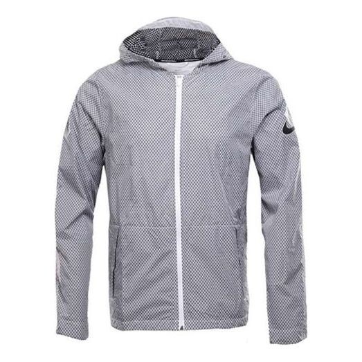 

Куртка sports training windproof hooded jacket gray Nike, серый