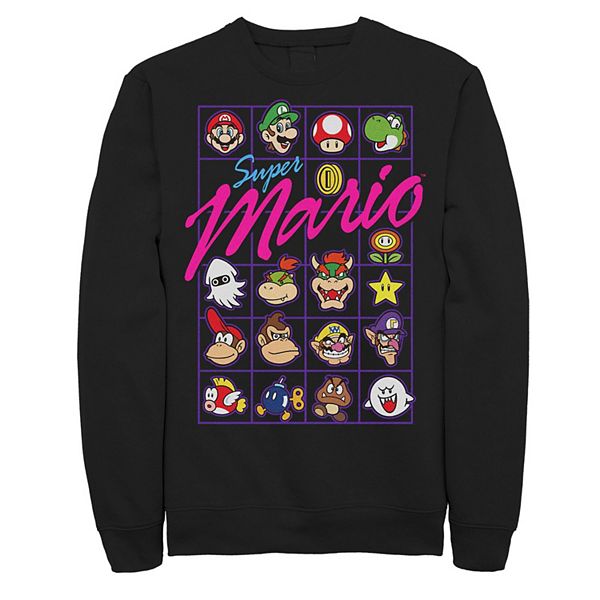 

Толстовка Big & Tall Nintendo Super Mario Bros Boxed Up Panels Fleece Licensed Character