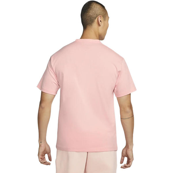 Футболка Men's Nike Solid Color Logo Casual Sports Short Sleeve Pink T-Shirt, мультиколор — фото 3