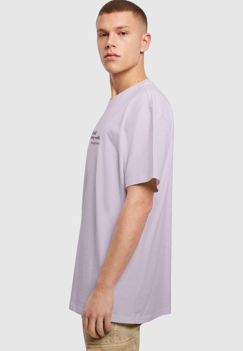 

Футболка с принтом HAPPINES HEAVY TEE Merchcode, сиреневый