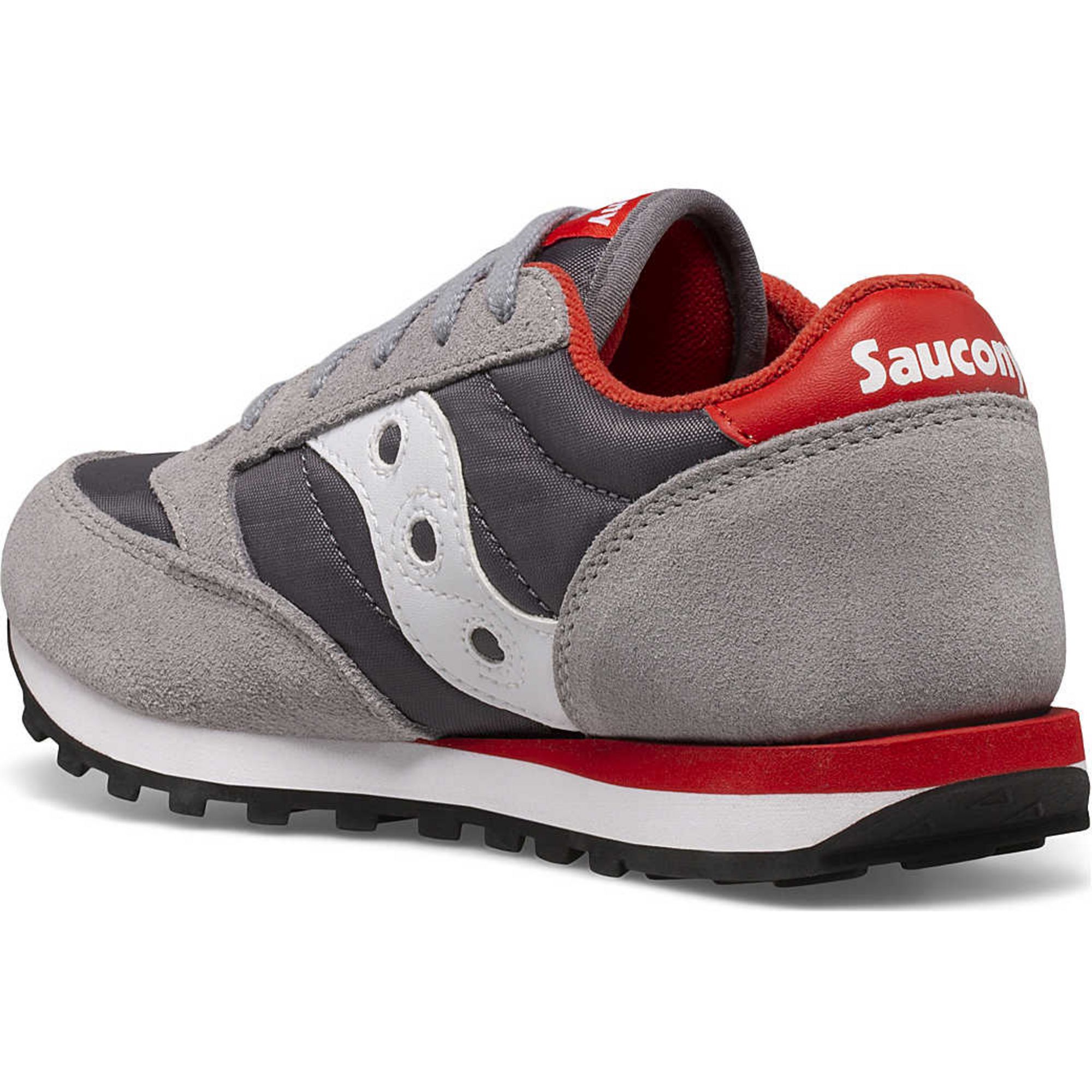 Детские джазовые повседневные туфли в оригинальном стиле Saucony, Grey/Lava — фото 3