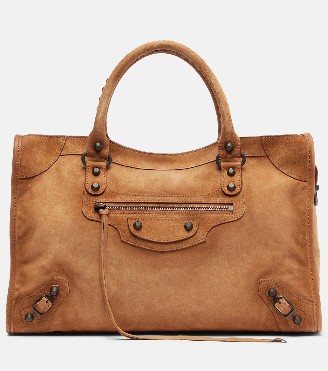 

Городская средняя сумка-тоут из замши Balenciaga, Noce