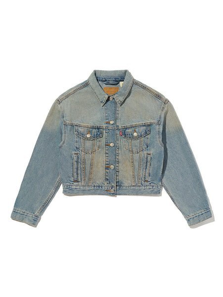 Укороченная куртка дальнобойщика 90-х Levi's, Medium Indigo - Worn In — фото 4