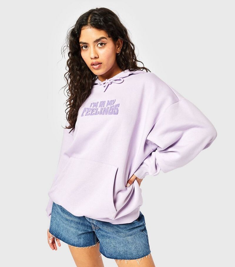 

Толстовка оверсайз Skinnydip Lilac In My Feelings Skinnydip, сиреневый