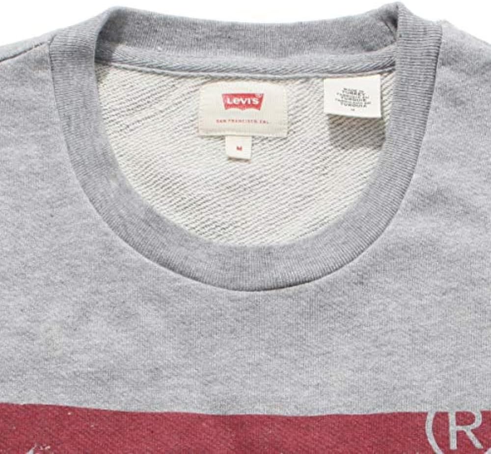 Мужская толстовка Levi's с длинными рукавами и логотипом летучая мышь, серый — фото 4