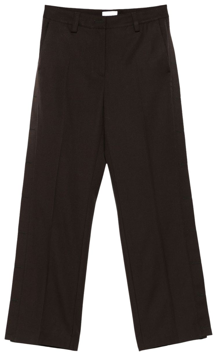 

Брюки Off-White Virgin Wool Wide Leg Pants 'Mole', коричневый