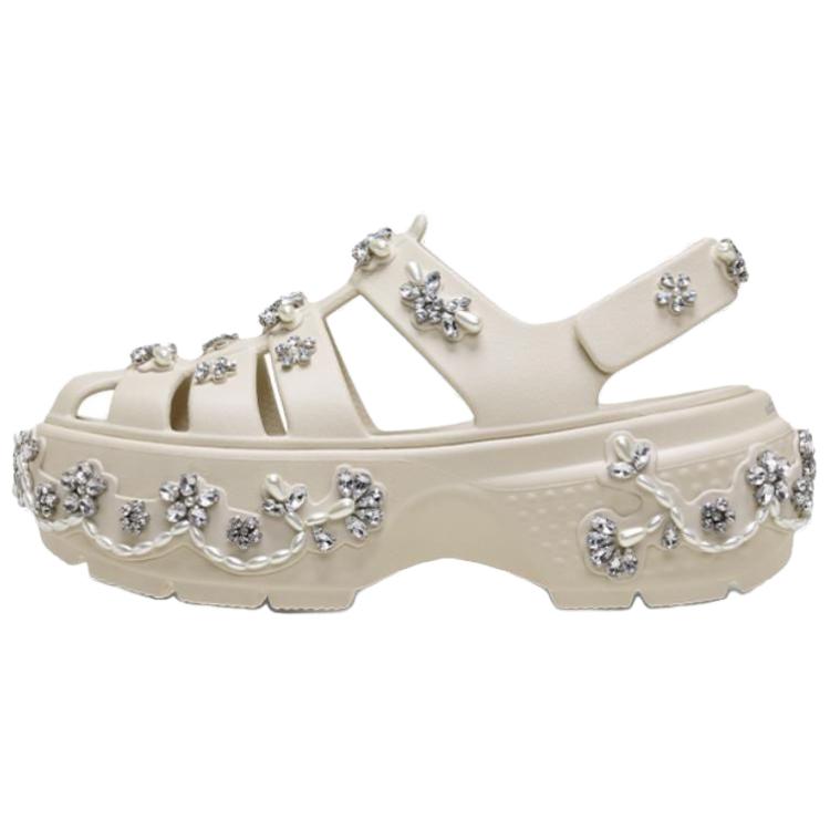 Сандалии Stomp Fisherman Clog Simone Rocha Stucco Crocs, Concrete Gray