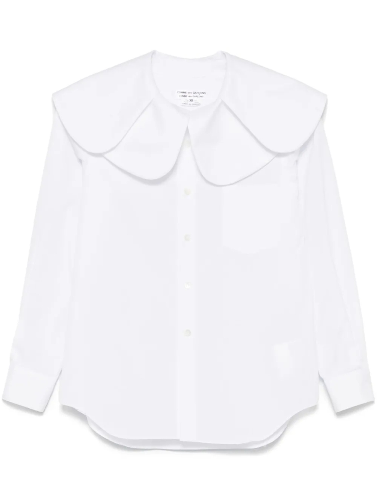 

Comme Des Garçons Рубашка с воротником-лепестком Comme Des Garçons Comme Des Garçons Comme Des Garçons, белый