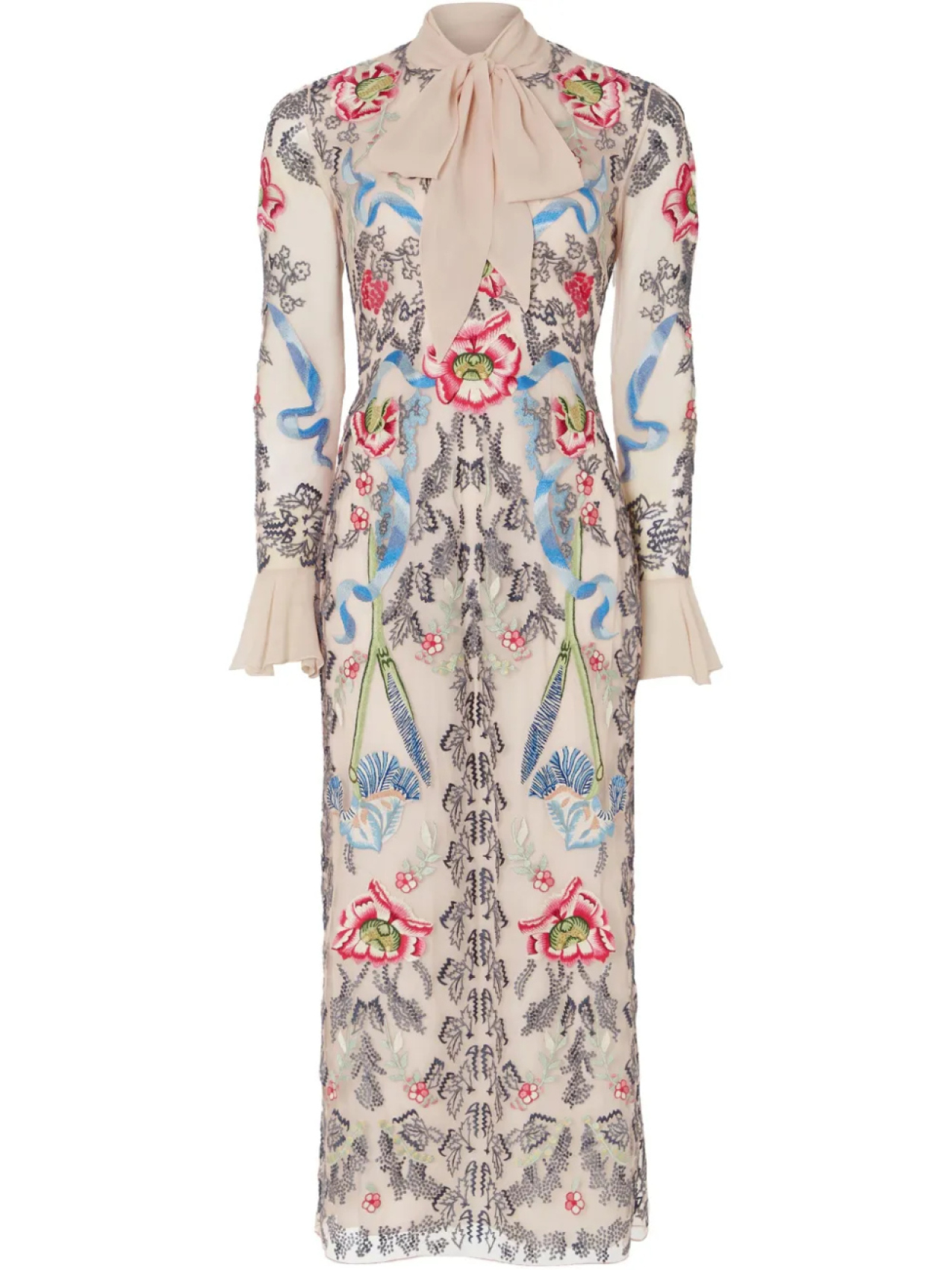 

Temperley London платье миди Bilbao Tie, розовый