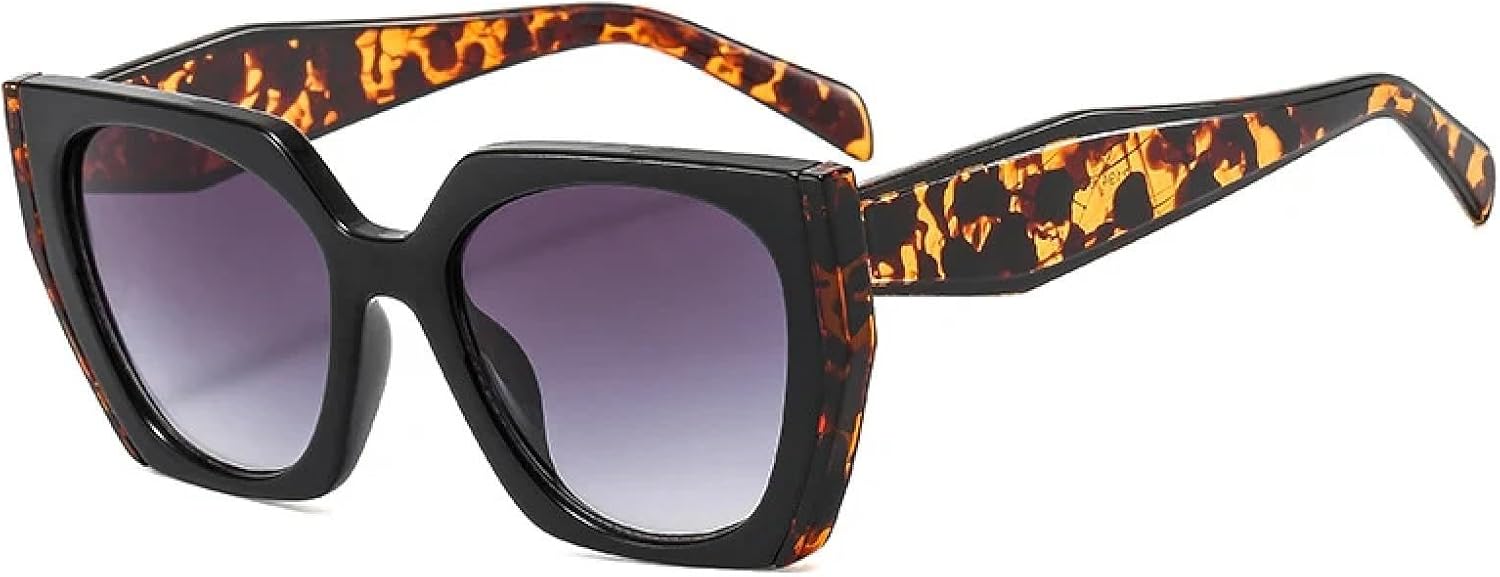 

Солнцезащитные очки с защитой от УФ-излучения UV400 | «Кошачий глаз» для женщин, прозрачные, с градиентным переходом, для занятий спортом на открытом воздухе и вождения DSVIGF, Black Leopard Gray