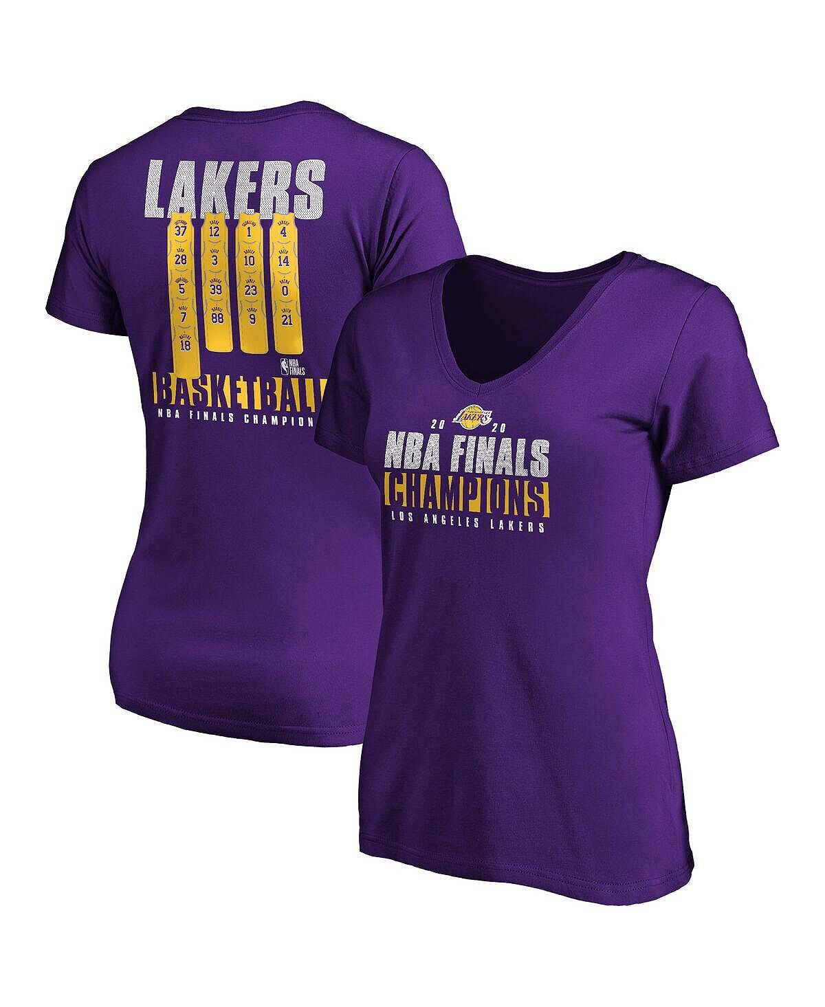 

Женская фиолетовая футболка с v-образным вырезом Los Angeles Lakers Finals NBA 2020 Ready To Play Fanatics, Фиолетовый, Женская фиолетовая футболка с v-образным вырезом Los Angeles Lakers Finals NBA 2020 Ready To Play Fanatics