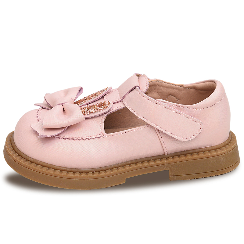 

Противоскользящие амортизирующие детские кожаные туфли для детей Budding, розовый