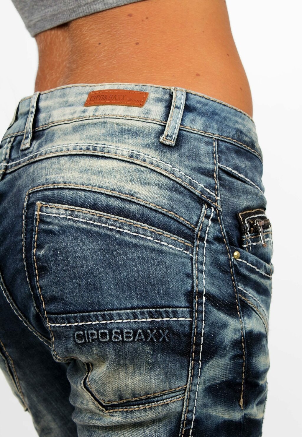 

Джинсы облегающего кроя Cipo & Baxx, синий