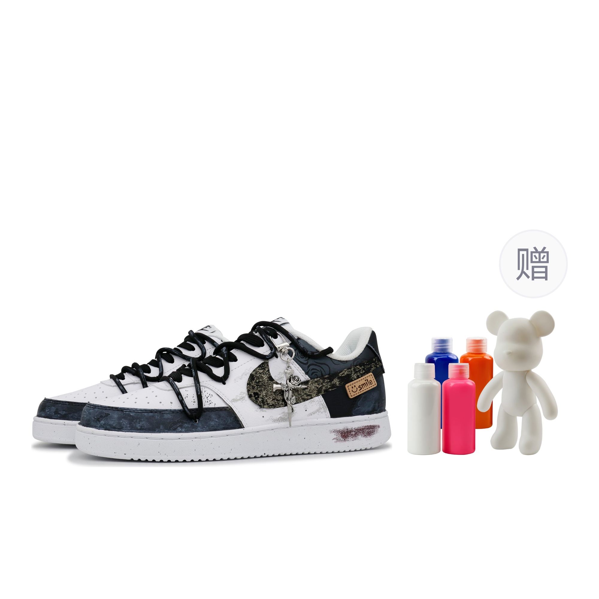 

Nike Кроссовки Court Vision 1 Cool To The Core, износостойкие, низкие, для скейтбординга, мужские, черно-синие