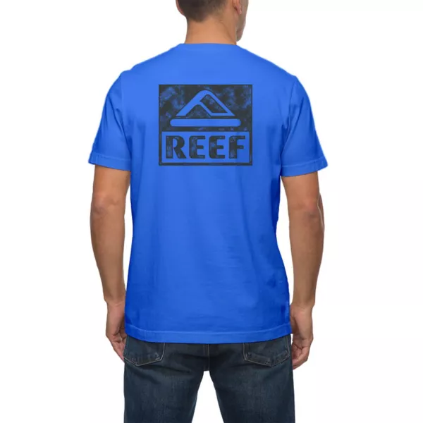 

Мужская резиновая футболка с графическим принтом Reef, цвет vivid blue
